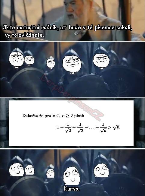 To jste ještě neviděli vysokoškolskou matematiku na technickém oboru :D